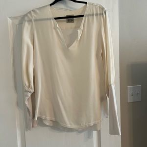 Go Silk Longsleeve Ivory blouse